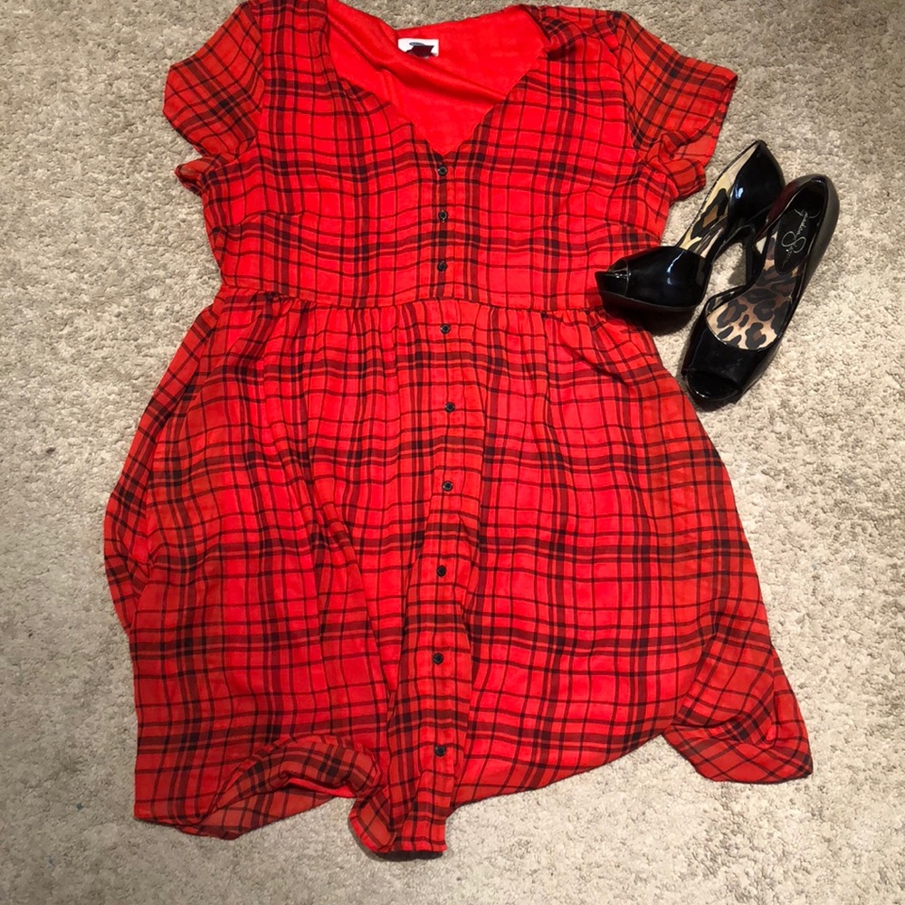 Paid button down dress NWOT
